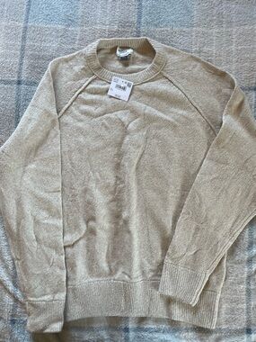 American Eagle Outfitters Beige Crewneck Sweater